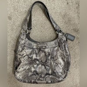 Coach ‘Exotic Snake’ Pattern Leather Hobo Style Purse